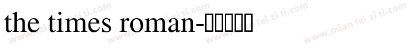 the times roman字体转换